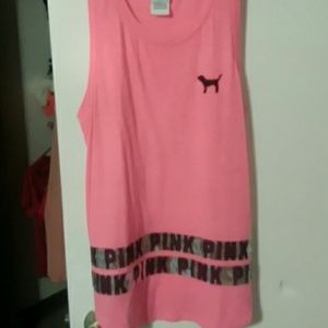 PINK sequin tank top