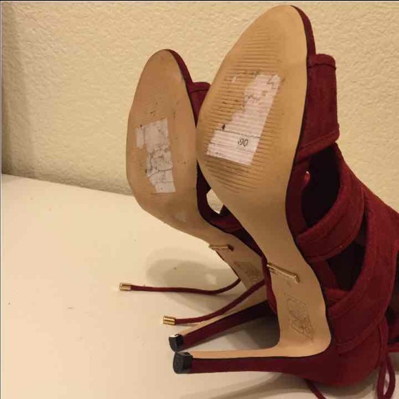 Topshop red suede heels - Picture 3 of 4