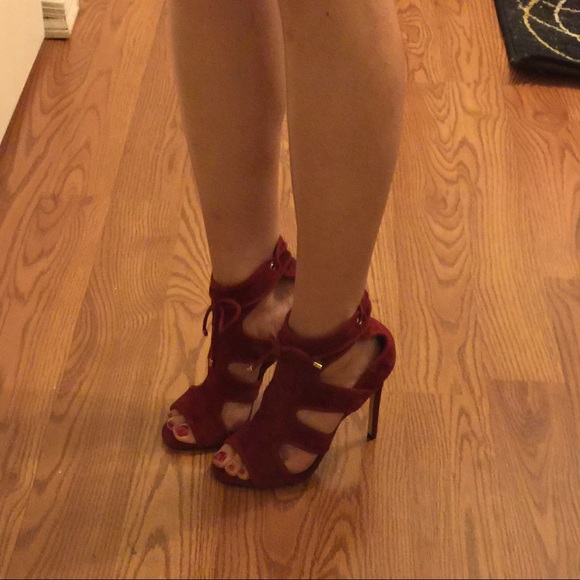 Topshop red suede heels - Picture 4 of 4
