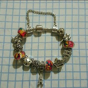 Bead charm bracelet lot