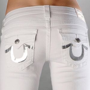 True religion white jeans