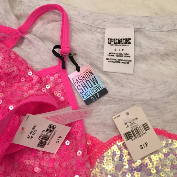 💖BRA ONLY💖Limited Edition VS Pink Sequin Set💖 - Picture 3 of 4
