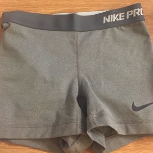 Gray XS Nike Pro shorts