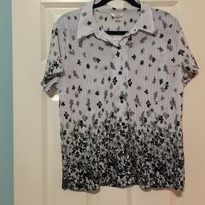 Christopher & Banks short sleeve button up blouse