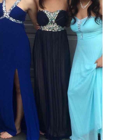 navy blue prom dress