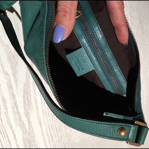Gucci vintage shoulder bag logo teal - Picture 4 of 4