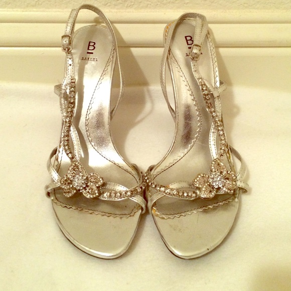 Bakers Silver Evening Heel