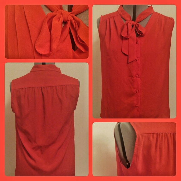 Mossimo Tie Neck Sleeveless Top