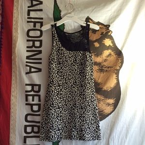 Animal Print Lace Cutout Dress