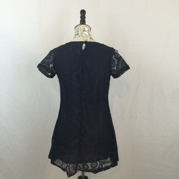 Navy Lace Minidress - Picture 3 of 4