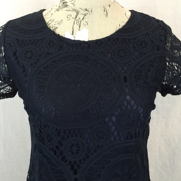 Navy Lace Minidress - Picture 4 of 4