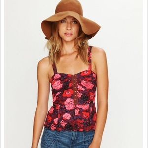 Free people red candy coated corset