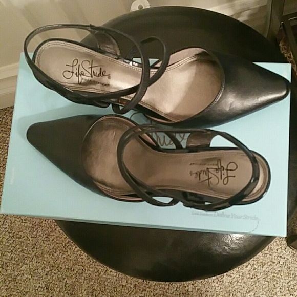 Navy Blue Sling backs