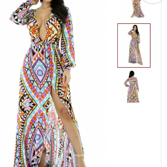 Multicolored maxi dress - Picture 1 of 1
