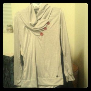 Cowl neck long sleeve sweatshirt