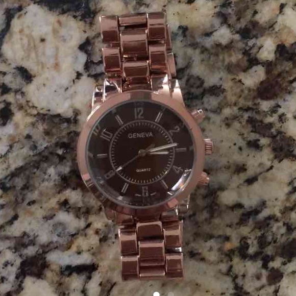 Rose gold watch