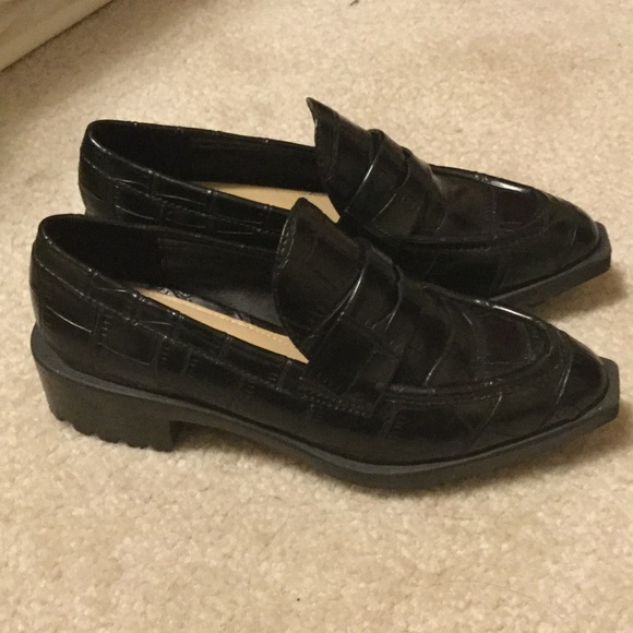 Zara black loafers shoes us6/eu36 like new