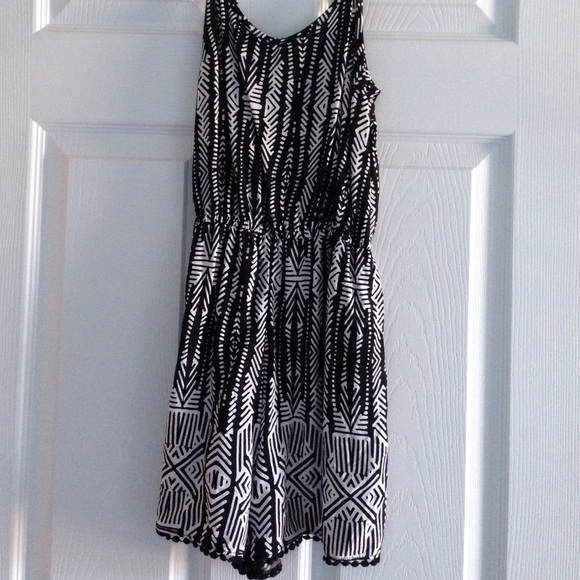 Black and white romper