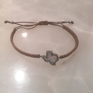 Tan adjustable opal Texas bracelet
