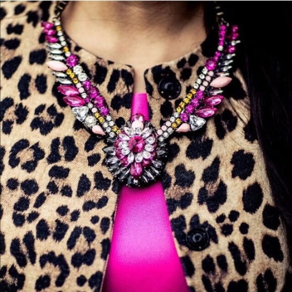 ✨ T&J Design Pink Medallion Bedazzled Necklace✨