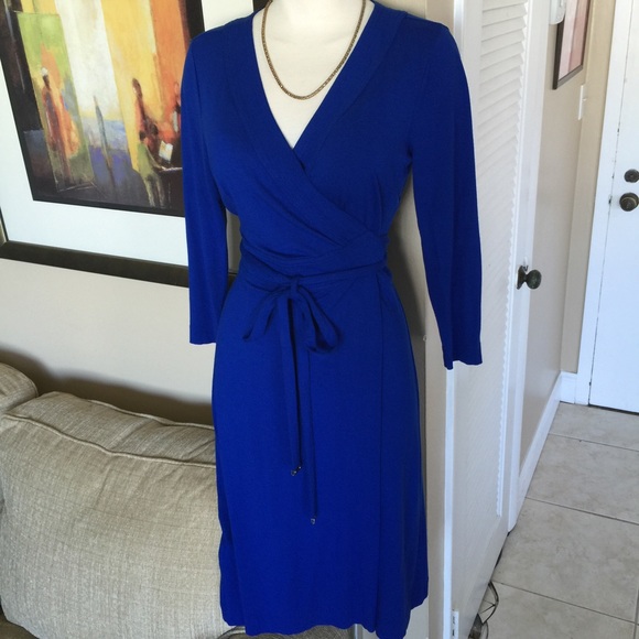 cobalt wrap dress