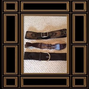 Bundle of 3 brown belts