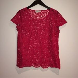 Lace cutout shirt