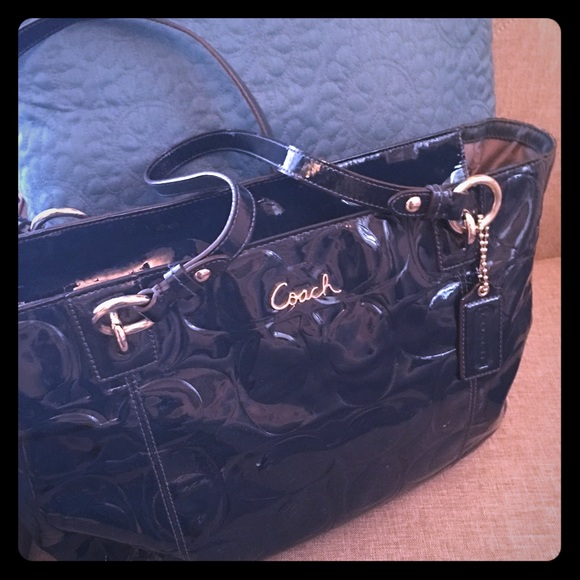 Coach Handbags - SOLD Patent leather peacock blue Coach bag! Coach Handbags - SOLD Patent leather peacock blue Coach bag!