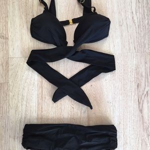 Size Medium Black Two Piece