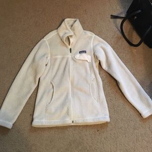 Cream colored zip up Patagonia