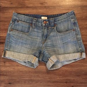 JCrew cuffed boyfriend denim shorts