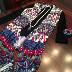 Colorful Tribal Print Vest