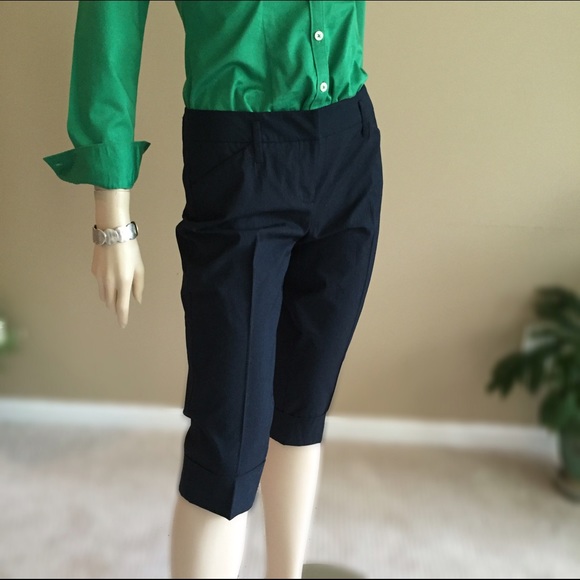 New York & Company pinstripe cuffed capris