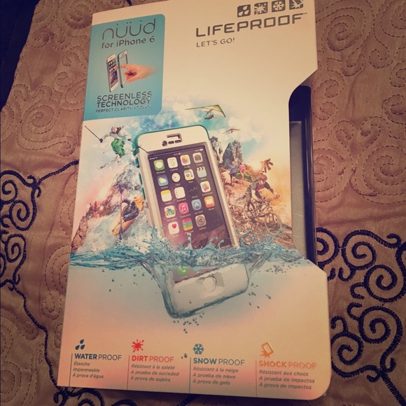 iPhone 6 Nuud Lifeproof Case Teal/White