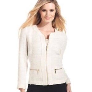 Alfani off white metallic jacket