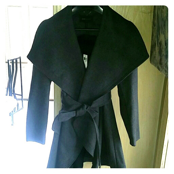 Bcbg Grey Draped coat size M