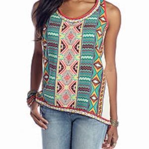 Tribal Print Racerback Tank