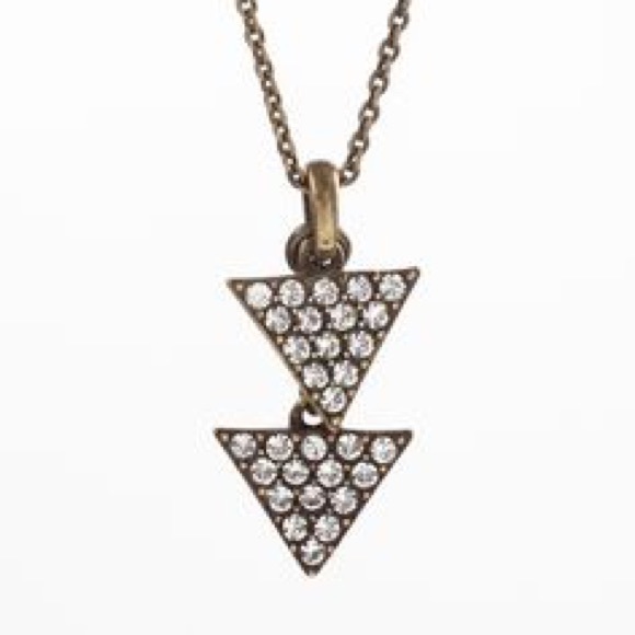 Touchstone Crystal Pave Triangle Necklace