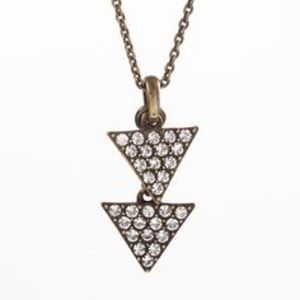 Touchstone Crystal Pave Triangle Necklace