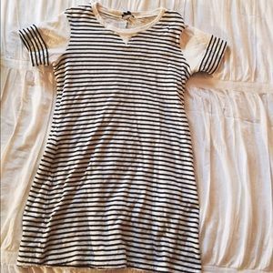 ❌SOLD❌ Black and White Striped T-shirt Dress