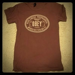 Obey short sleeve shirt