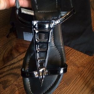 Theory Patent Leather Sandals