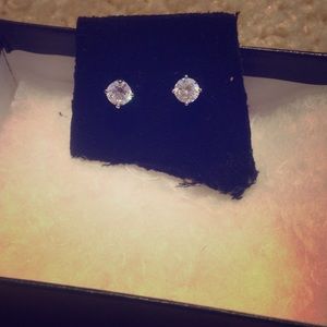 Cute small CZ stud earrings.