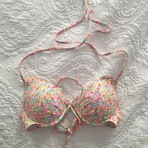 Victoria's Secret confetti foiled bikini top