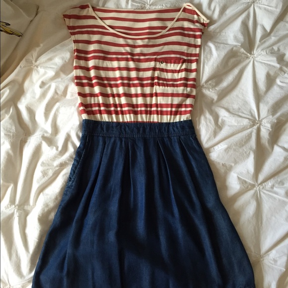Striped chambray dress - Picture 2 of 3