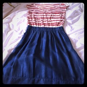 Striped Chambray Dress