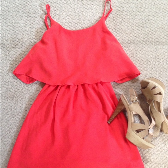 🔥TOBI OPEN BACK CORAL MINI DRESS🔥