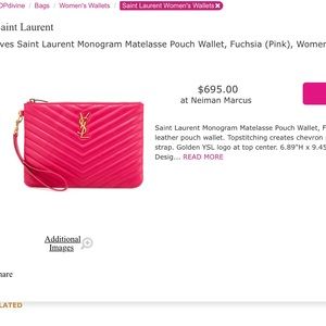 Yves St Laurent Quilted Pink Clutch