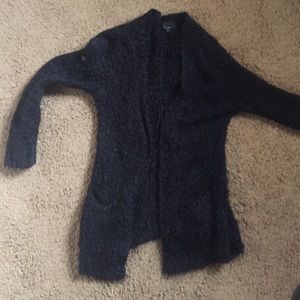 Black fuzzy cardigan