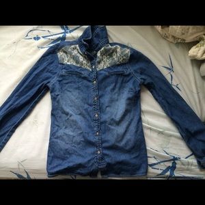 Denim Snap-Up Shirt